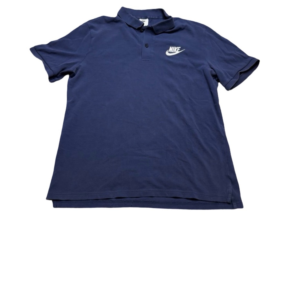 ✨👕 Nike Navy Blue Cotton Logo Polo‎ Shirt Men’s Size Large Casual Gym 👕✨